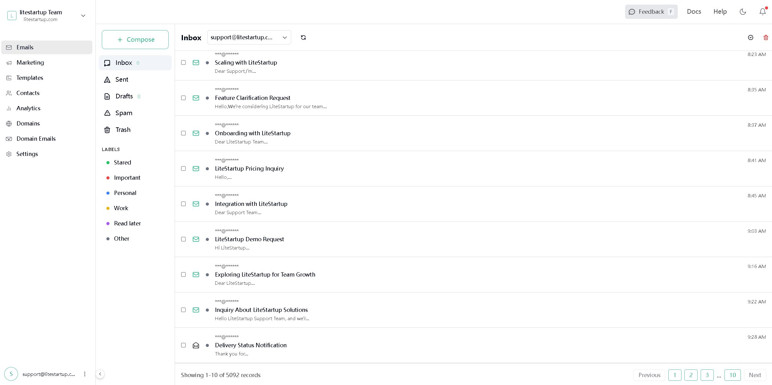LiteStartup Platform Screenshot
